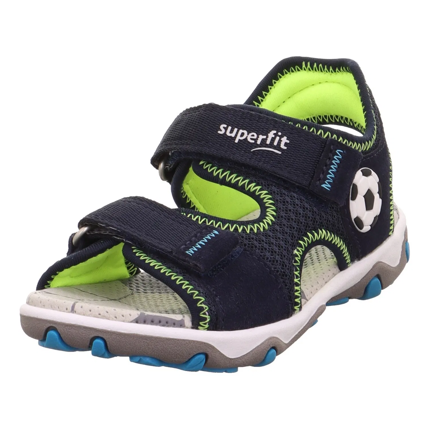 Детские сандалии с велюром и текстилем Superfit, Dark Blue