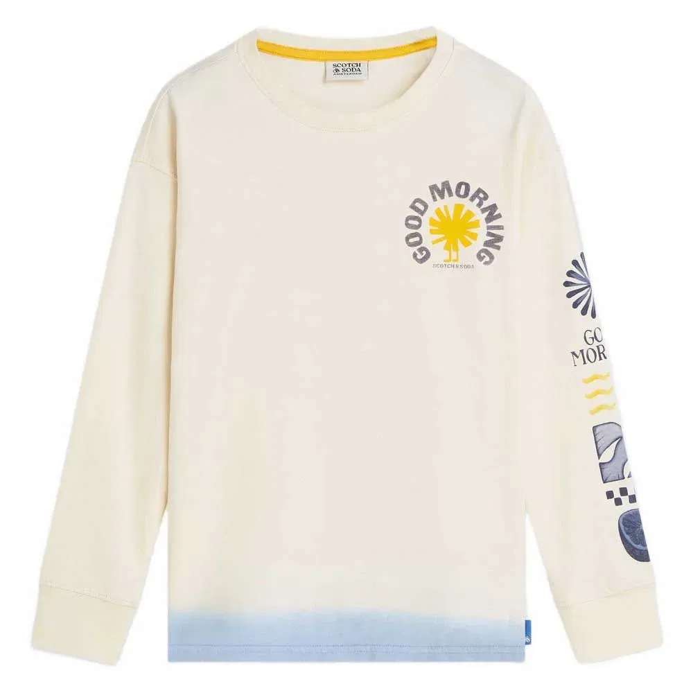 Детская футболка для мальчиков с длинным рукавом Scotch & soda, Beige