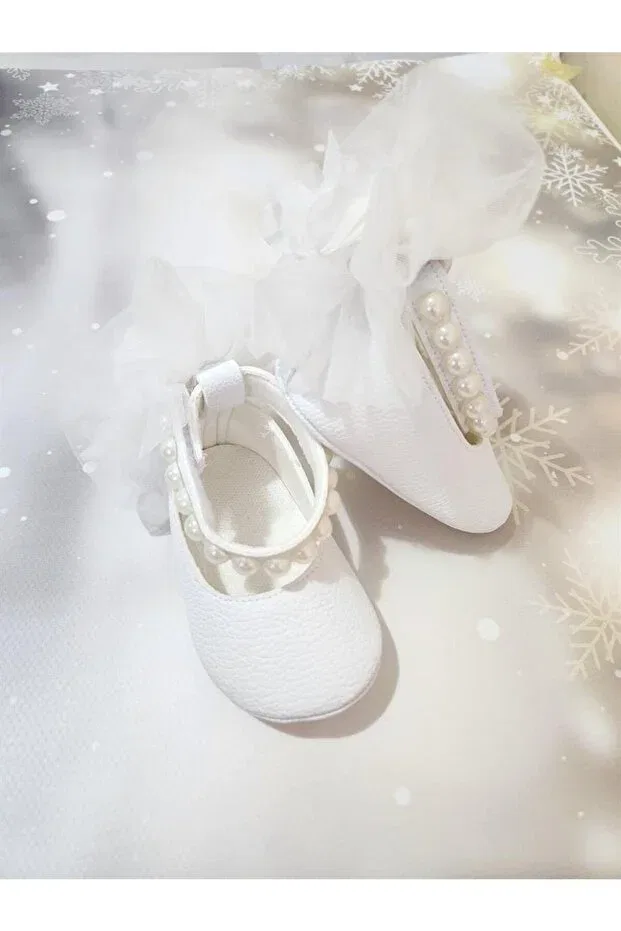 Детские балетки для девочек хлопковые Hly Karol Tasarım, White