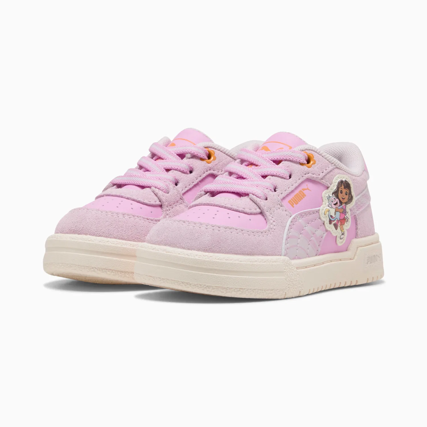 Удобная обувь для малышей Puma X Dora The Explorer Ca Pro, Powder Pink-Chambray Blue — фото 2