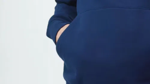 Мужское флисовое худи с капюшоном Trefoil Essentials Adidas Originals, темно-синий индиго — фото 2