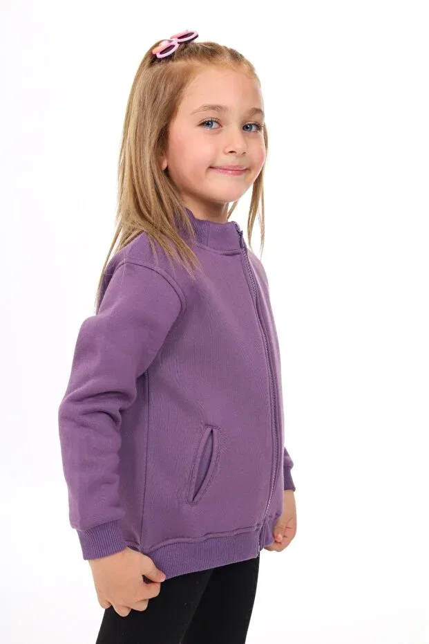 Детский кардиган для девочек с вышивкой Toontoy, Purple — фото 4