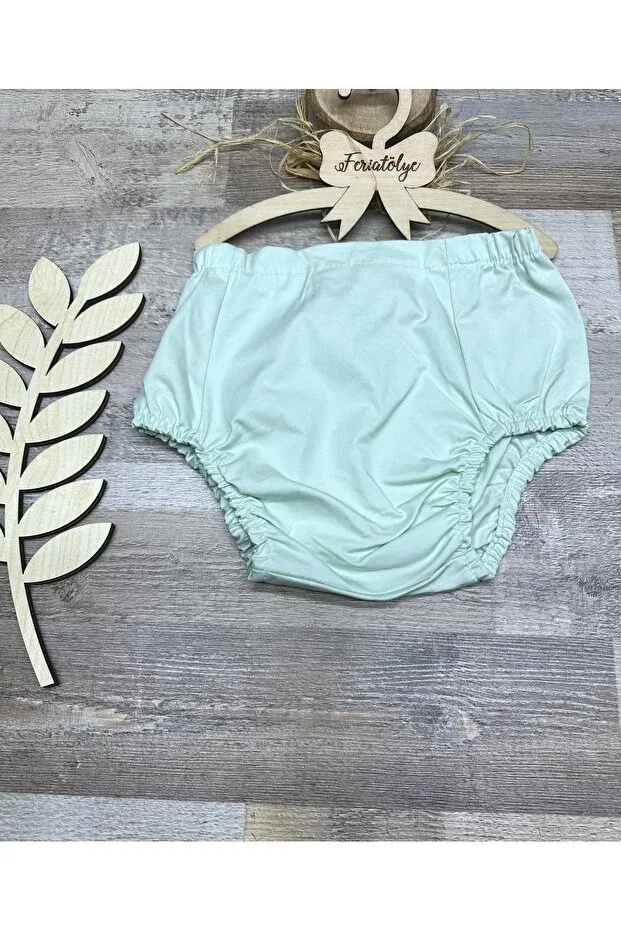 Детский комплект трусиков-ползунков с принтом 2-Piece Lilac and Aqua Green Bloomer Set Feriatolye, Lilac & Aqua Green — фото 3