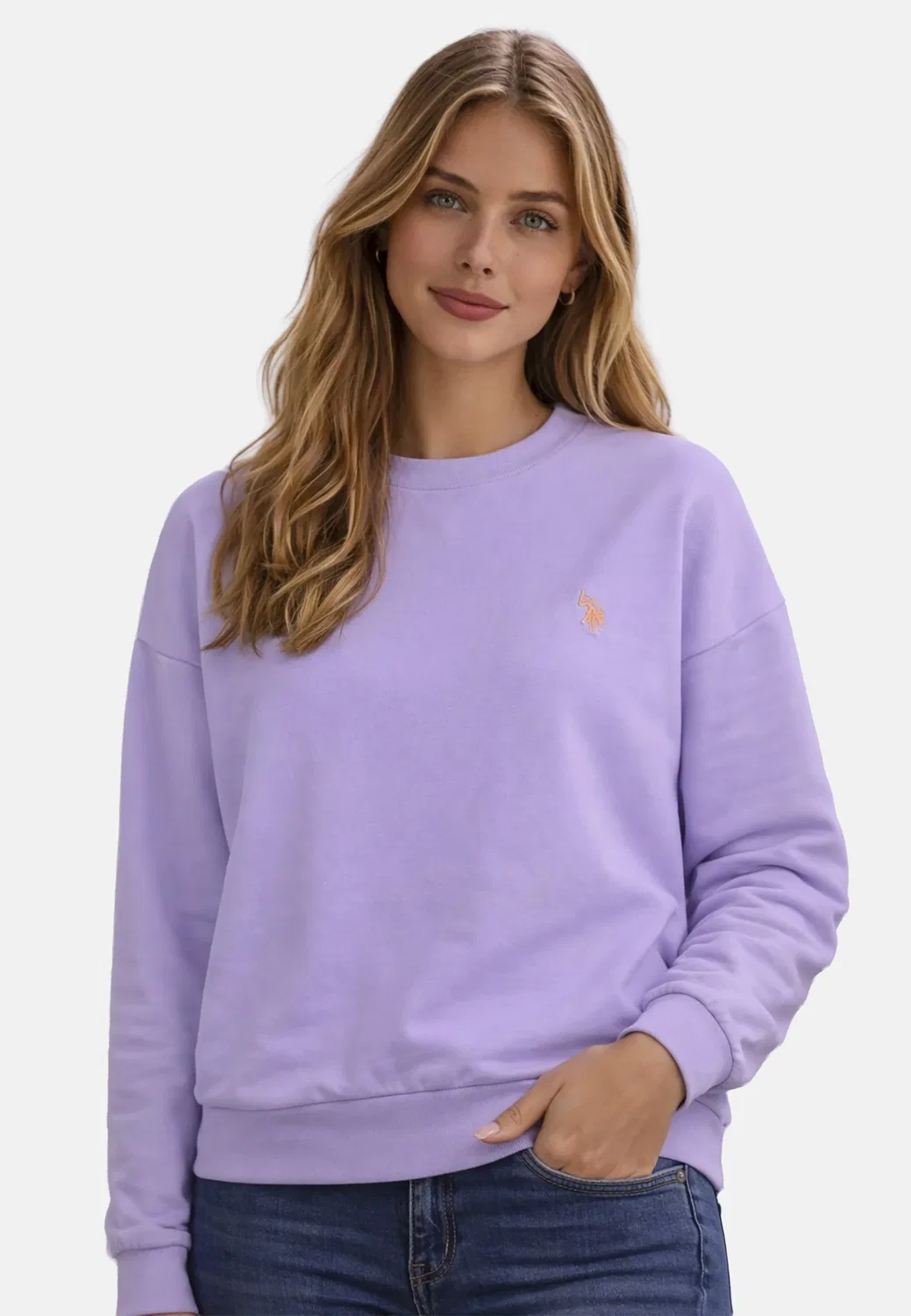 Женский свитшот с логотипом U.S. Polo Assn., Purple