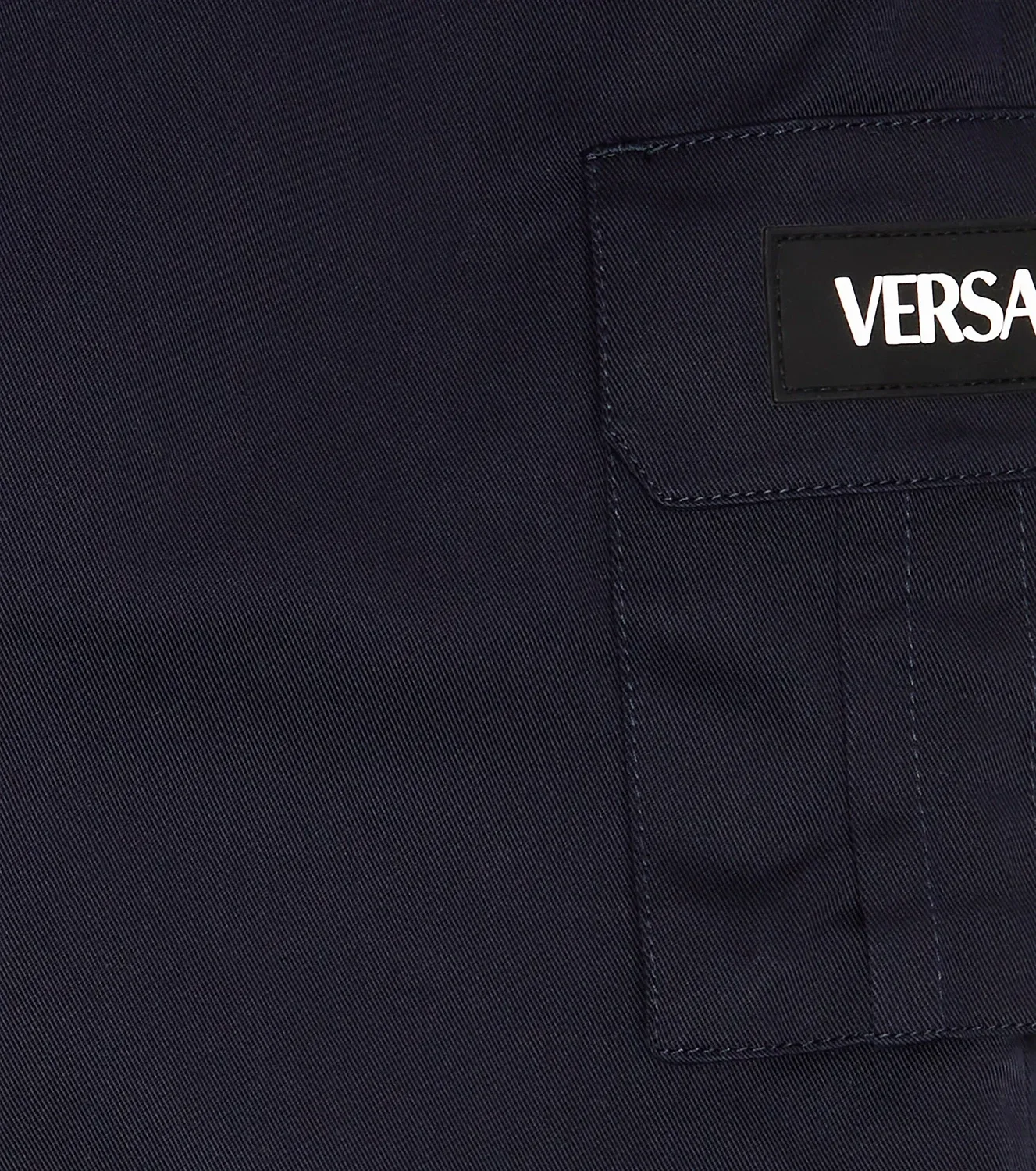 Брюки-карго с греческим орнаментом Versace Kids, синий — фото 2