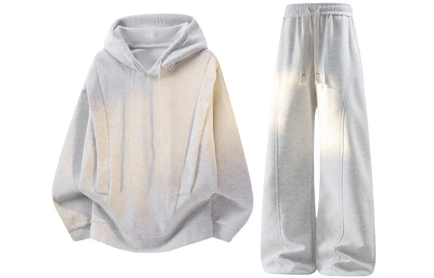 Детский комплект худи с капюшоном и брюки Sweatshirt Sets Unisex Hooded Moderate, GWAF, Gray/White Heather Gray