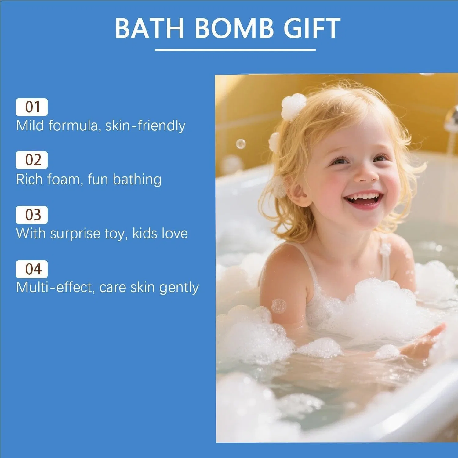 Набор бомбочек для ванны Kids Bath Ball, Ziynluks, 12 шт, 620г — фото 4