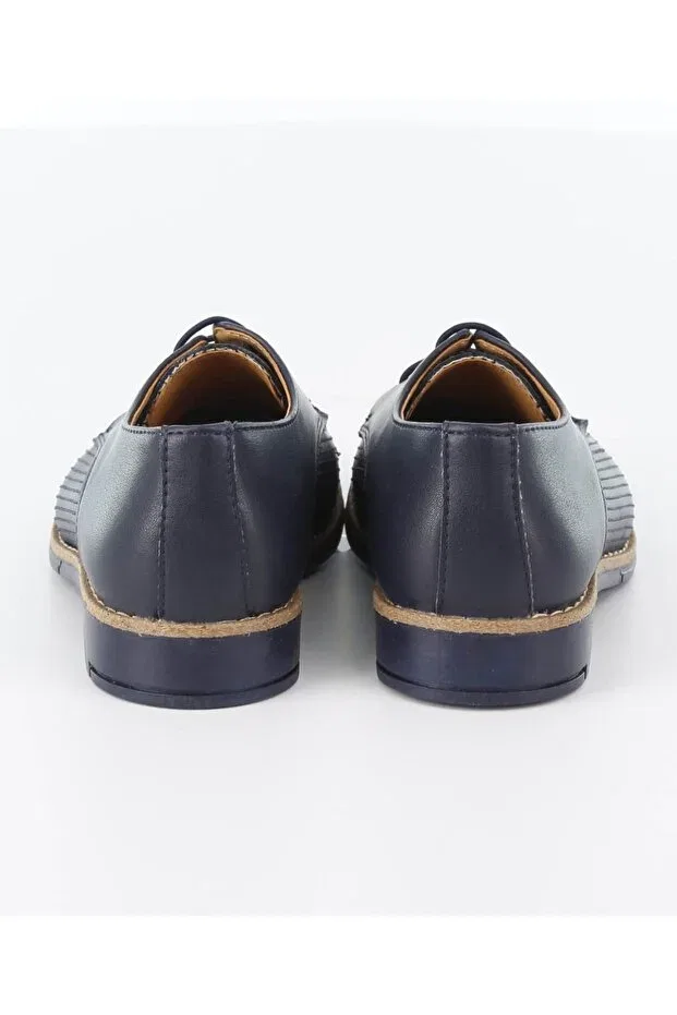 Детские туфли для мальчиков кожаные классические Sirri, Navy Blue — фото 3