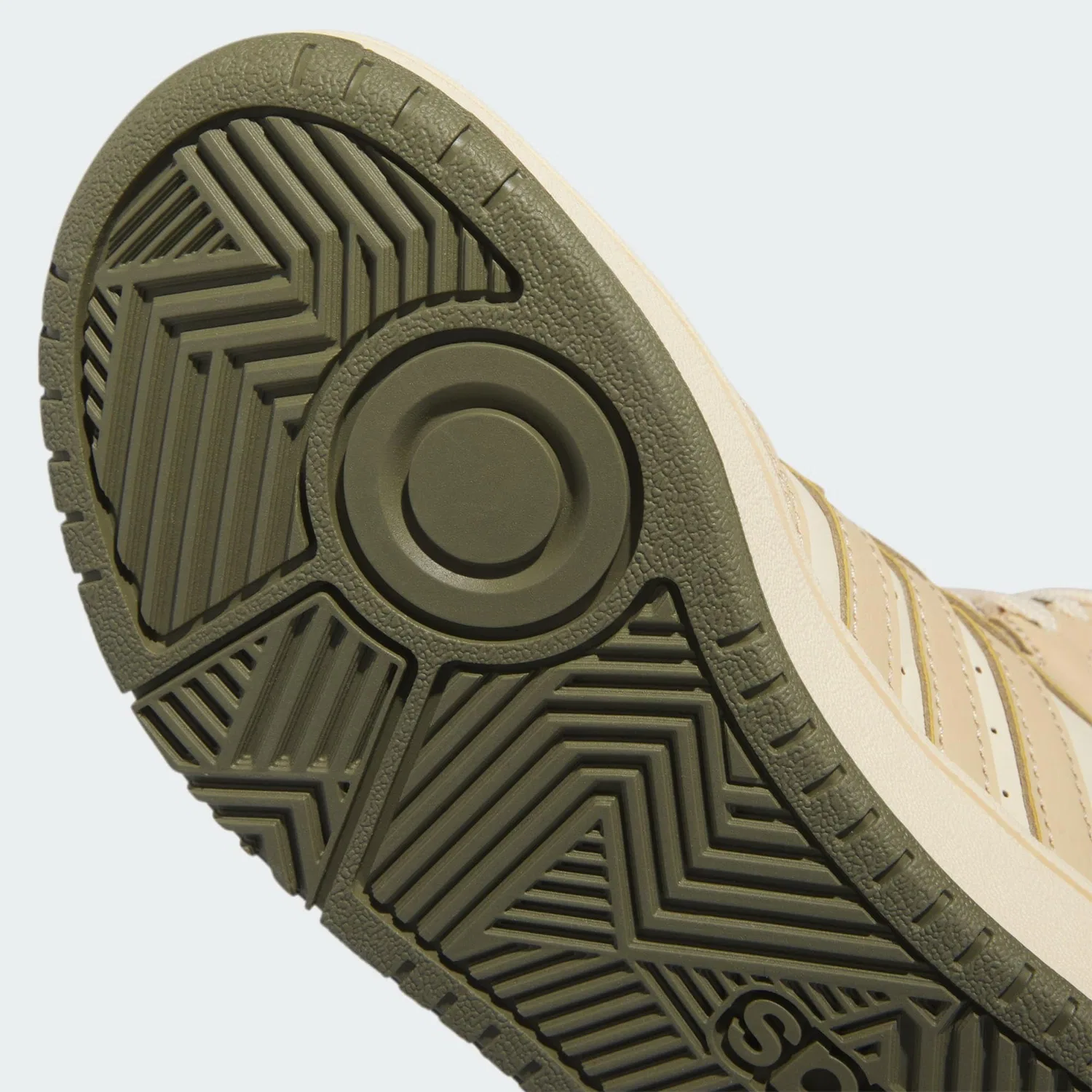 Детские кроссовки для мальчиков и девочек с высоким верхом Hoops Mid 3.0 Shoes Kids Adidas, Magic Beige Magic Beige Sand Layer — фото 2