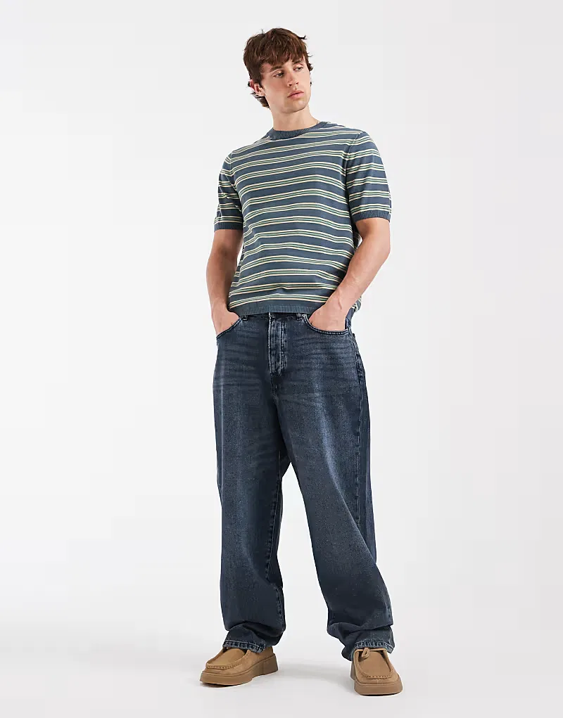 Полосатая зеленая футболка Levi's — фото 3