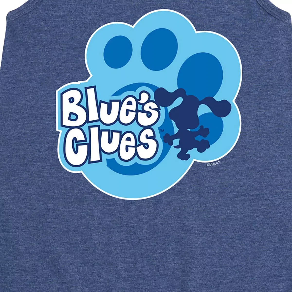 Детское платье-трапеция без рукавов Blue's Clues & You! Blue Clues Paw Logo, Heather Navy — фото 2