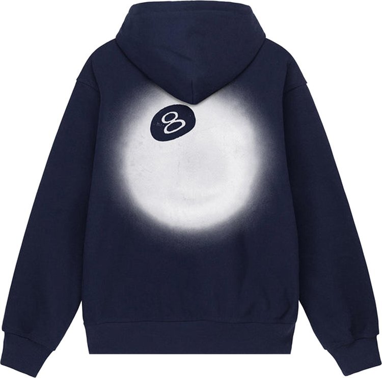 Худи Stussy 8 Ball Fade Hoodie 'Navy', синий — фото 3