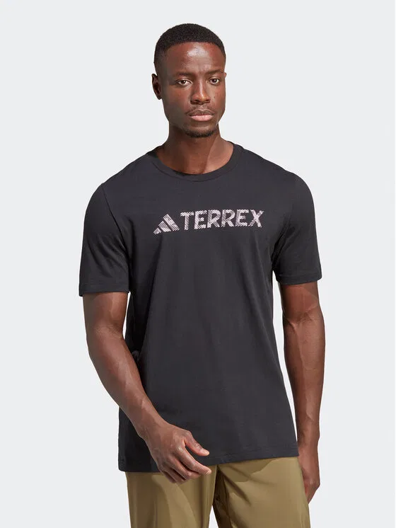 Футболка regular fit Terrex Classic Logo T-Shirt Adidas, черный