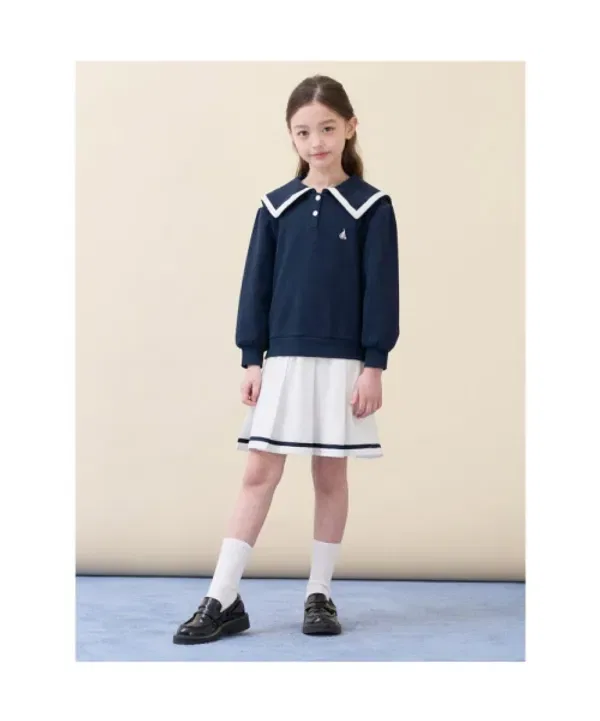 Свитшот-платье школьное, Navy, Beanpole Kids — фото 3