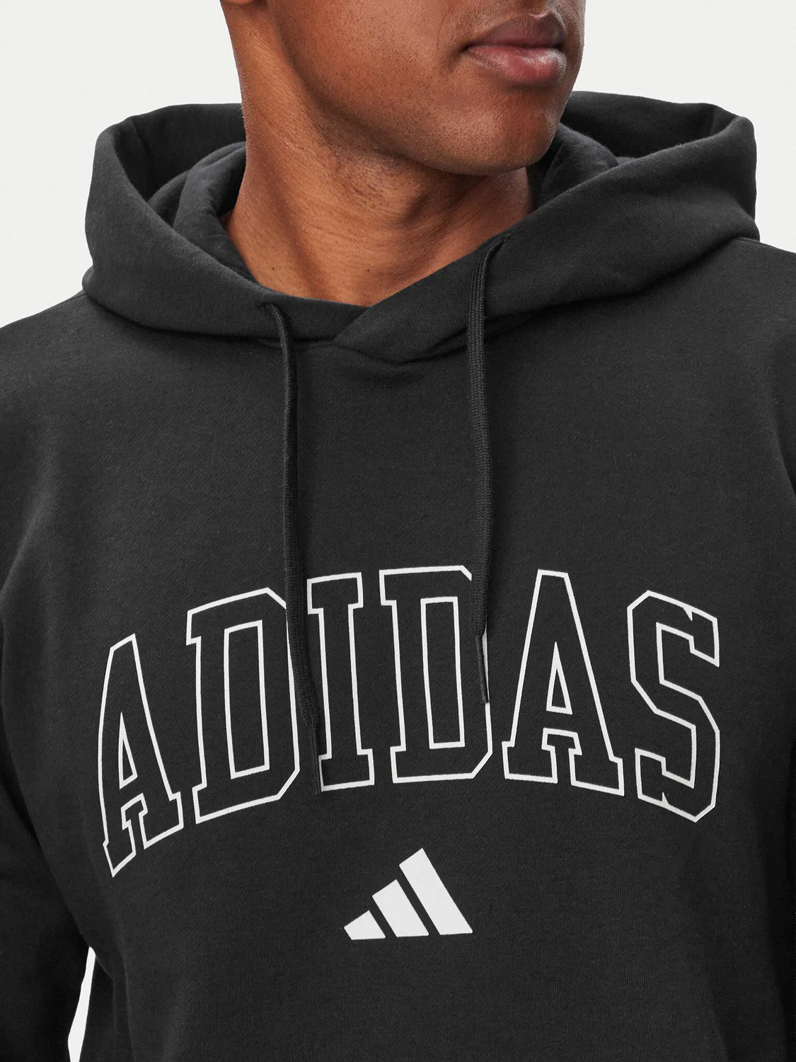 Мужская толстовка стандартного кроя Collegiate Script Graphic Hoodie Adidas, черный — фото 4