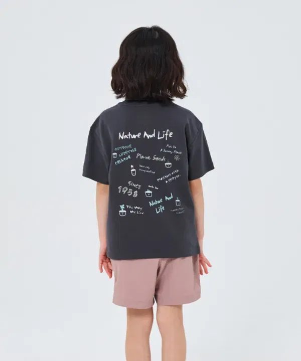 Футболка с коротким рукавом, детская, Snowpeak Apparel Kids, navy