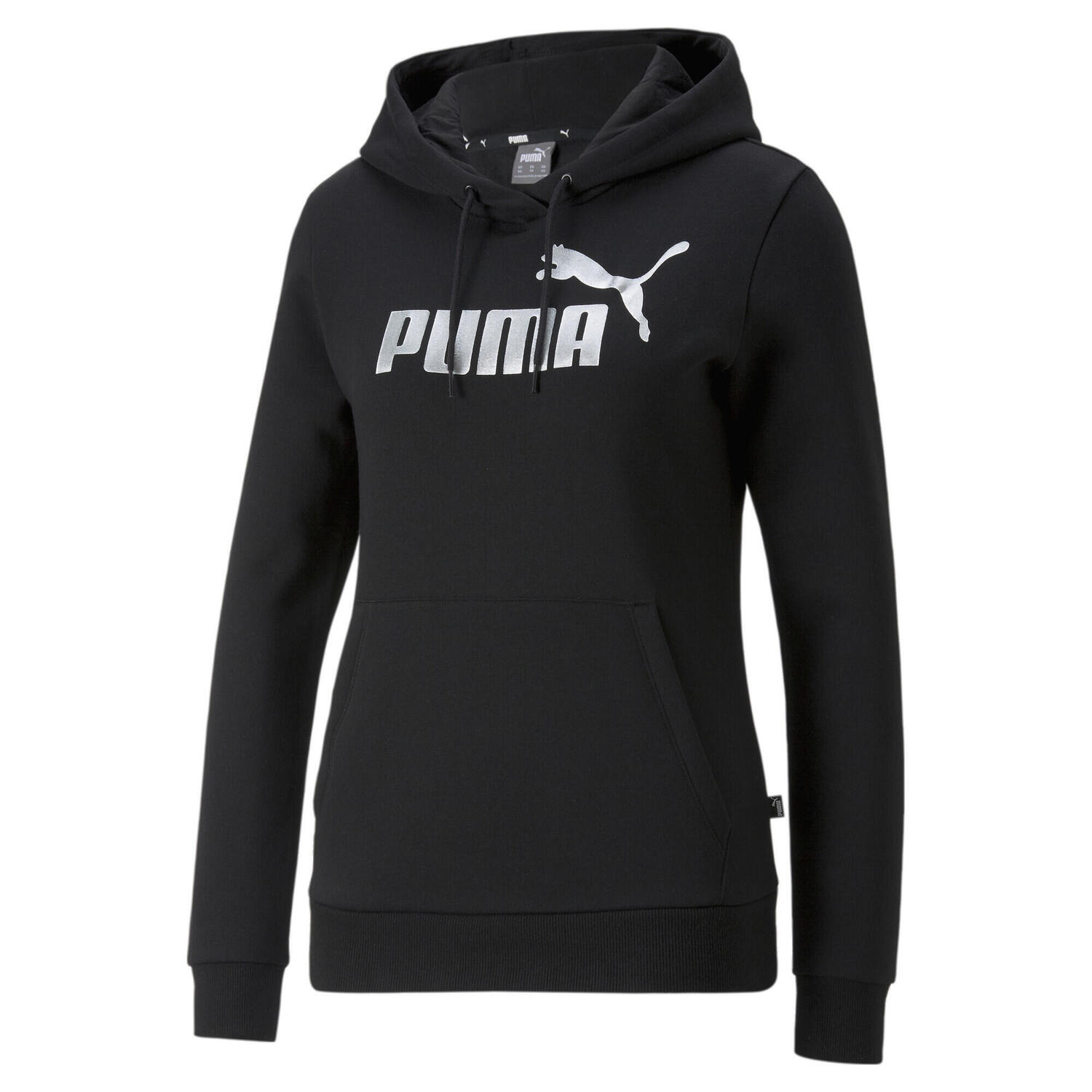 

Женская худи Essentials+ с металлическим логотипом PUMA, черное серебро