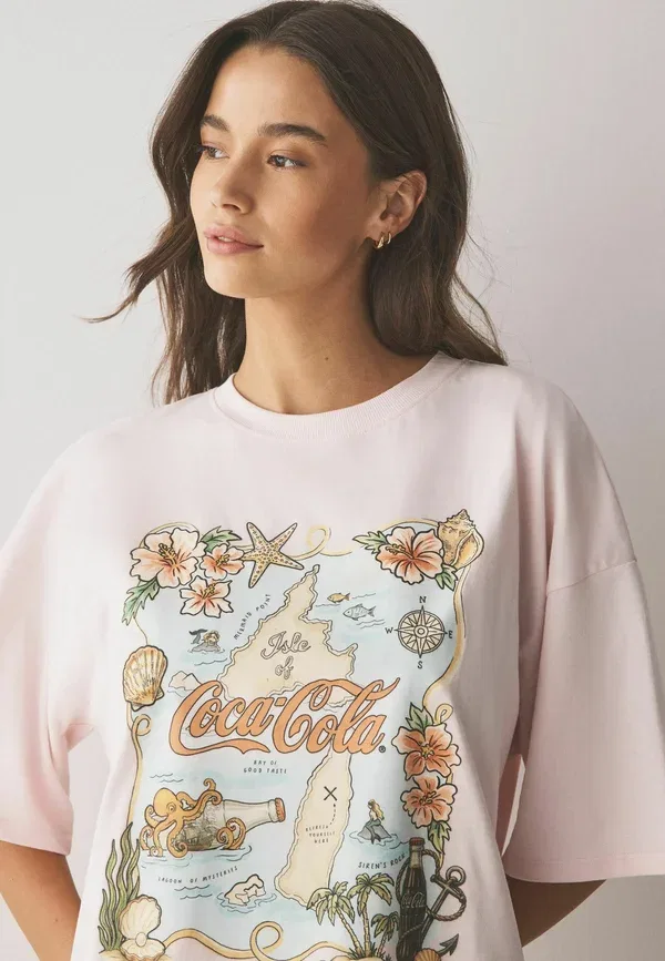 Ночнушка хлопковая Coca Cola Nightie Next Pink, розовый