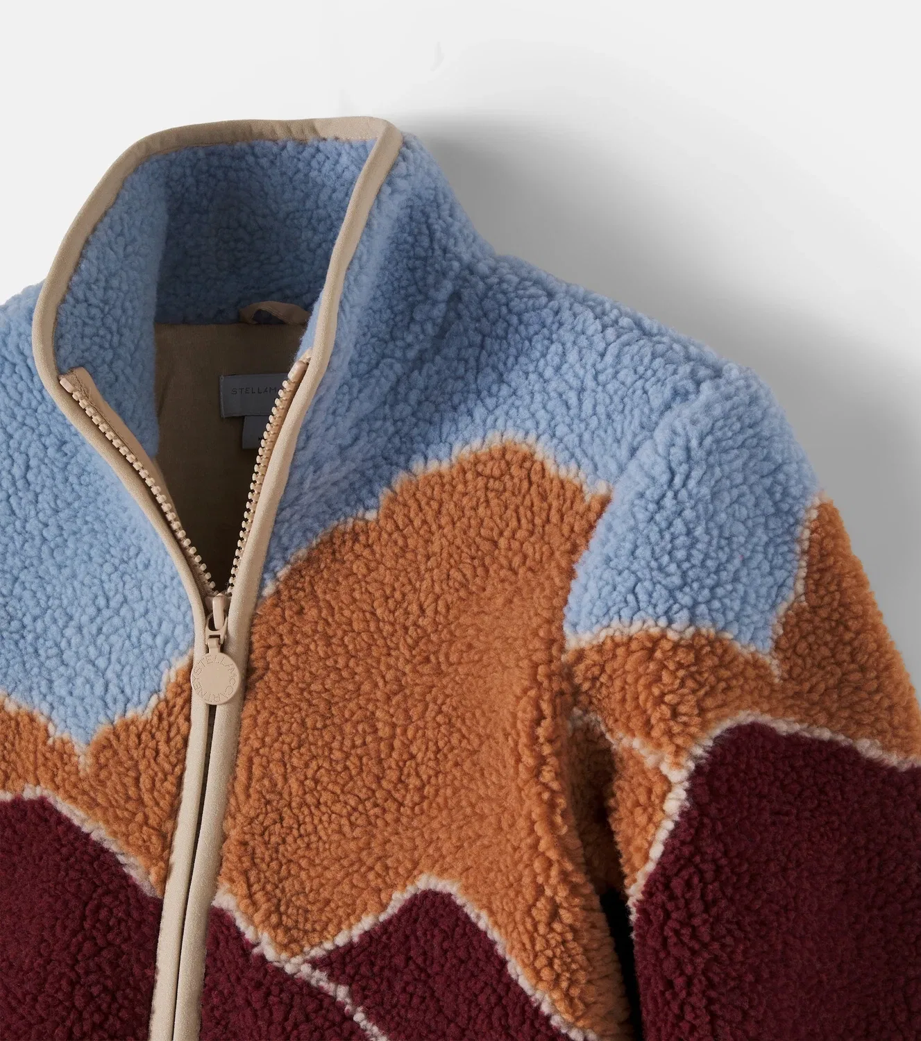 Куртка из искусственного меха с молнией Stella Mccartney Kids, коричневый — фото 4