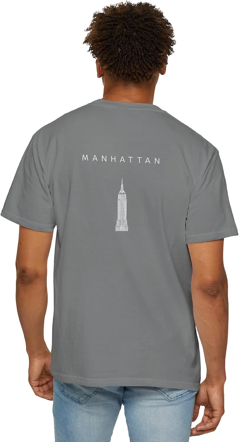 Унисекс футболка с силуэтом Empire State Building Comfort Colors, Grey