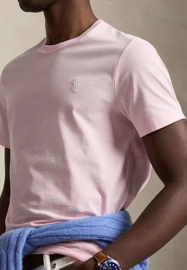 Футболка хлопковая basic t-shirt Ralph Lauren, розовый — фото 4