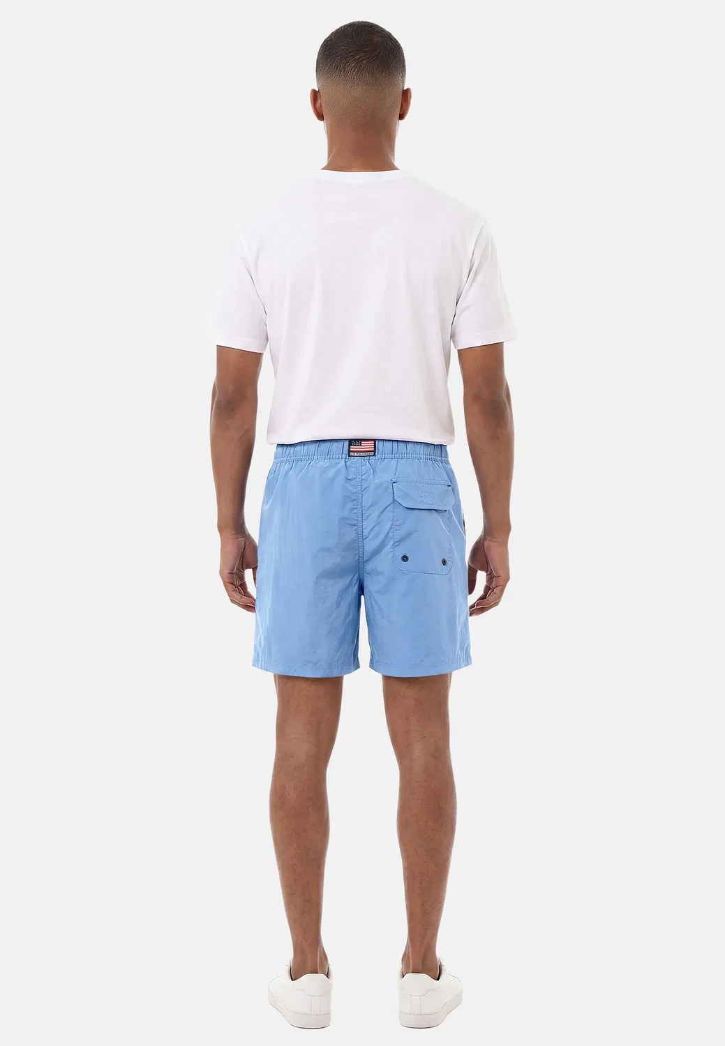 Мужские шорты для плавания с эластичным поясом U.S. Polo Assn., Hellblau-Gelb — фото 4