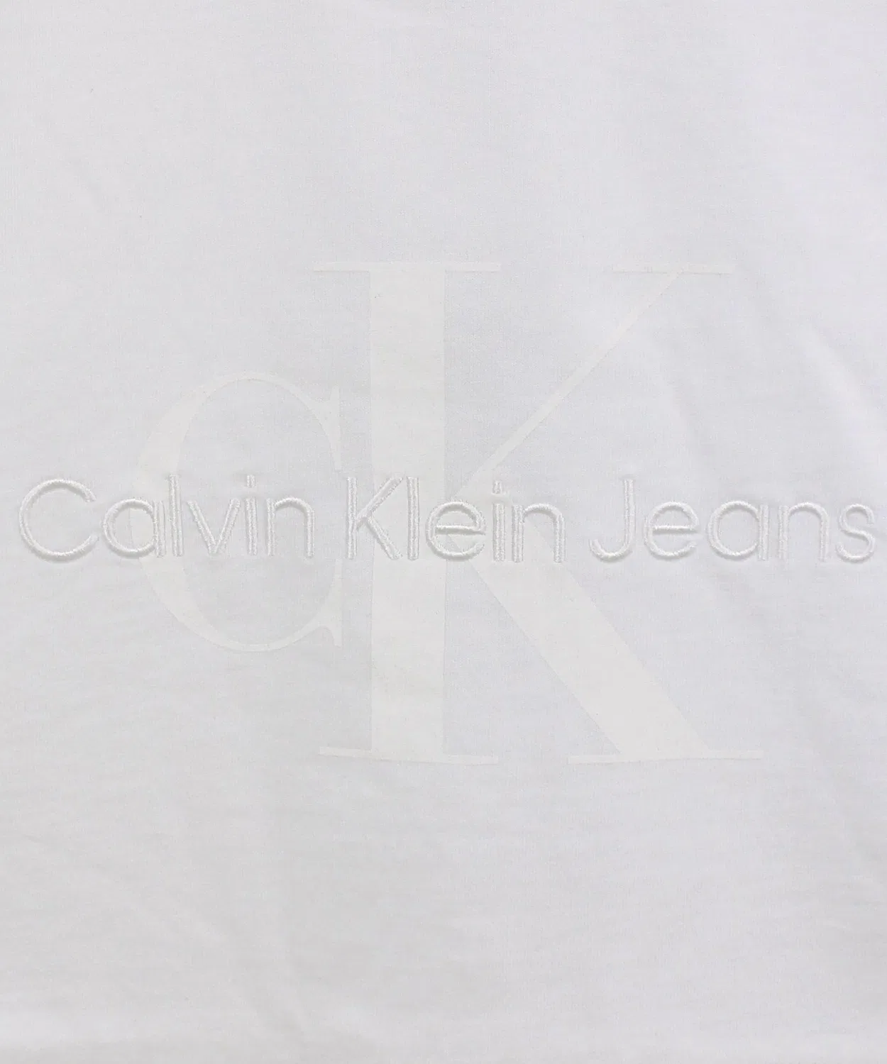 Мужская футболка с принтом Calvin Klein SS MONOLOGO HERO 16S TEE, Белый — фото 2