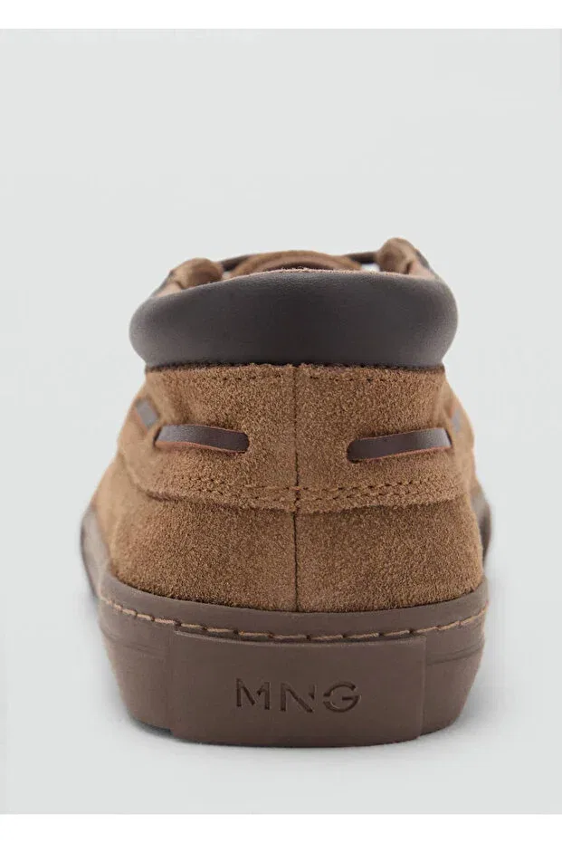 Детские туфли для мальчиков с геометрическим принтом Mango Kids, Chocolate — фото 3
