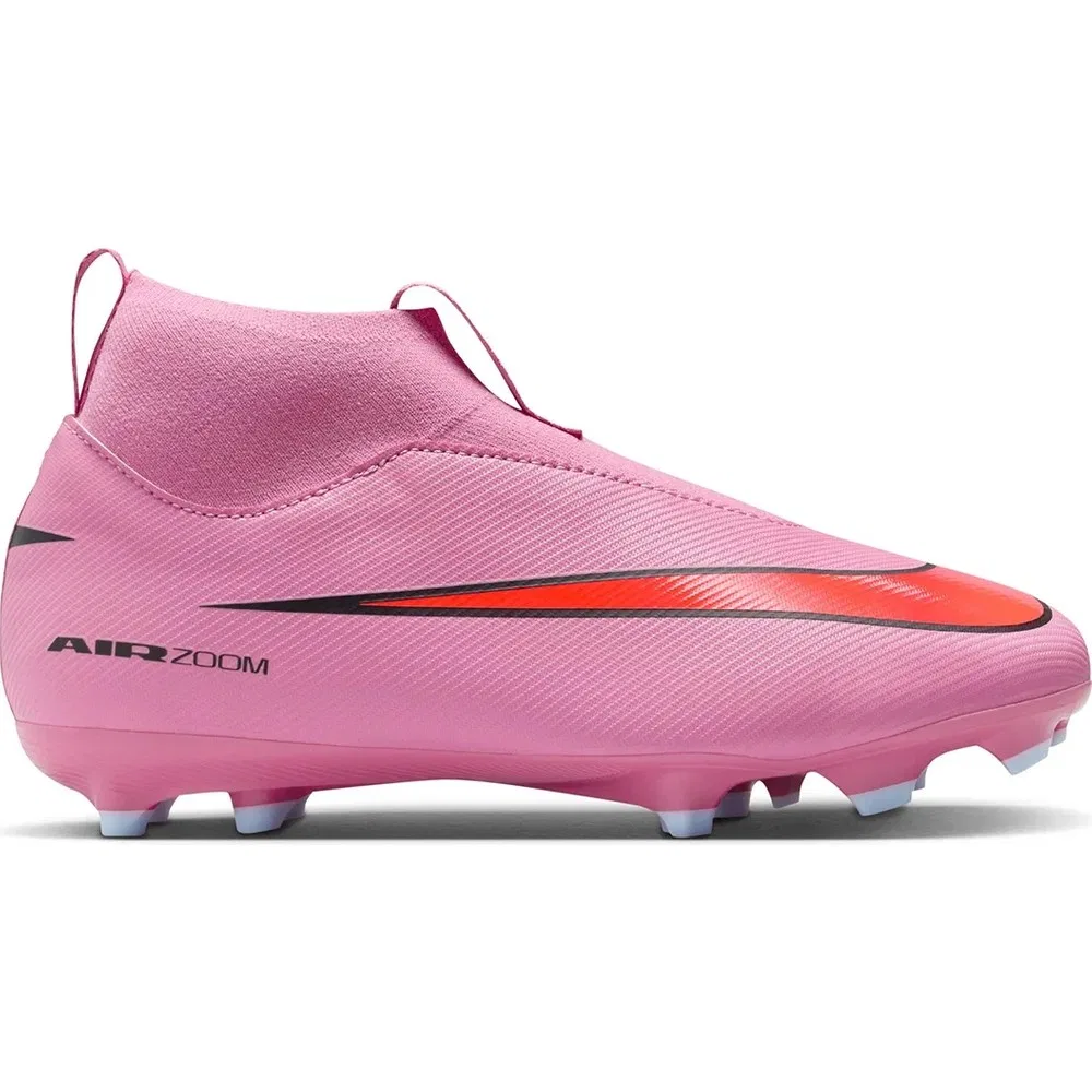Детские футбольные бутсы для мальчиков с фиксированной шиповкой Mercurial Zoom Superfly 10 Academy FG/MG, Pink Nike