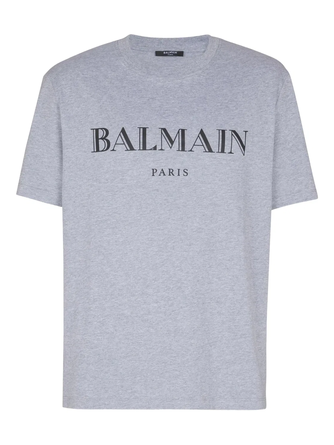 Футболка с логотипом, серая Balmain, серый