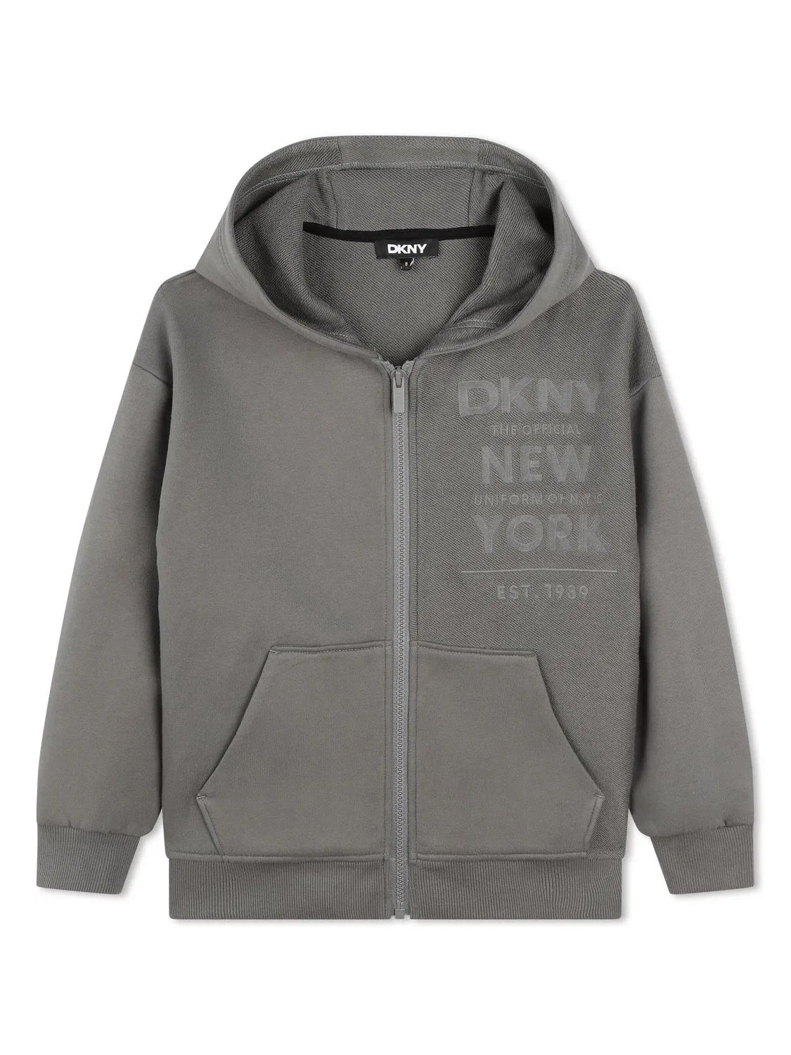 Худи с вышитым логотипом DKNY, серый