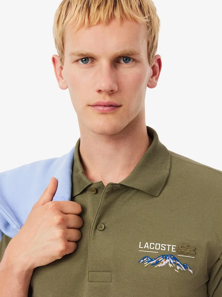 Футболка поло с графическим принтом Mountain LACOSTE — фото 2