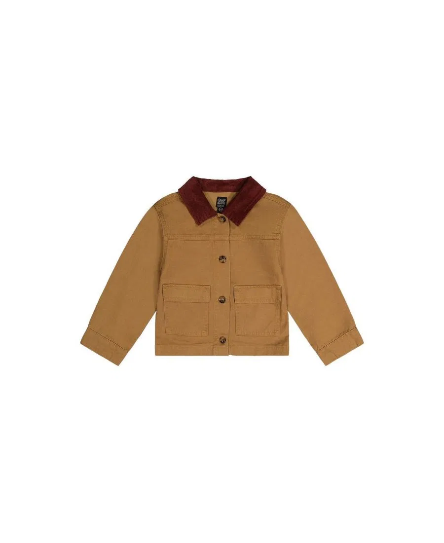 Детская куртка-бомбер Varsity League Deux par Deux, Brown Printed Thrush