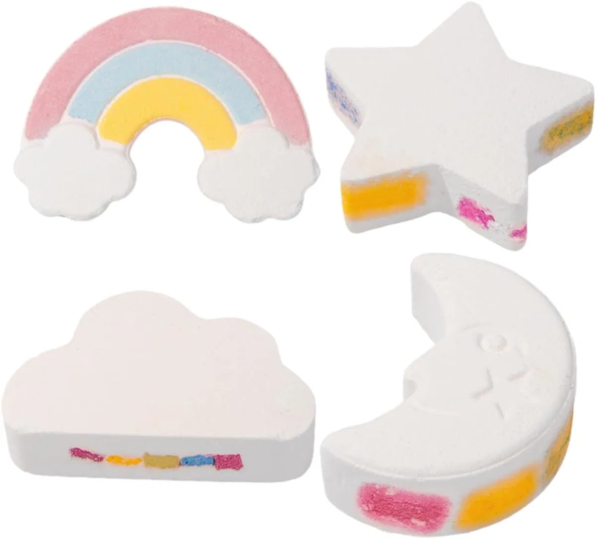 Набор бомбочек для ванны Healeved Rainbow Explosion Cloud Star, 450 г