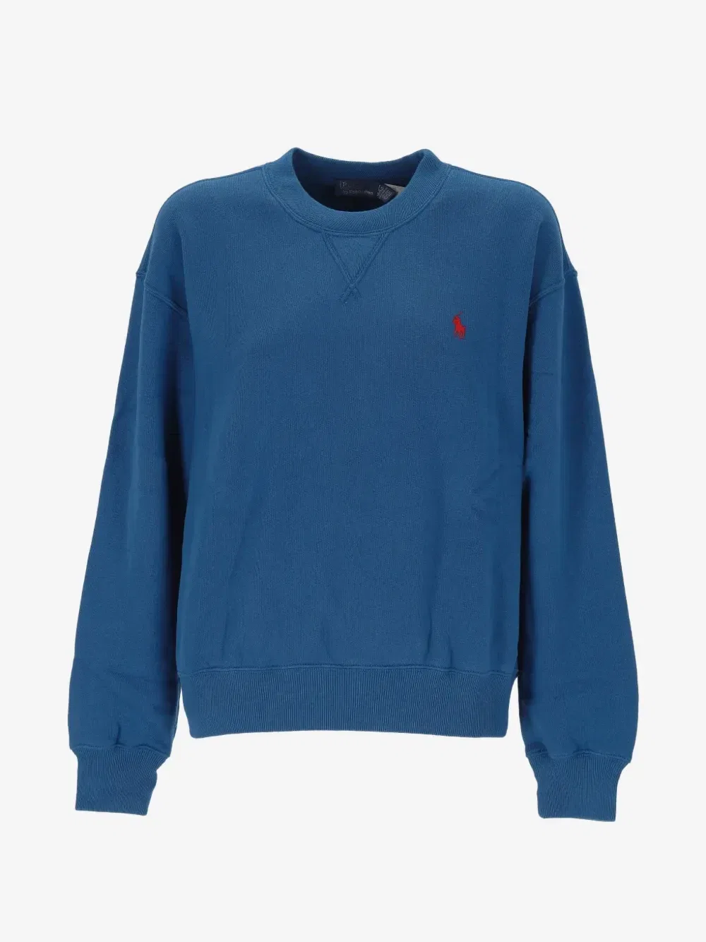 Свитшот с круглым вырезом и вышитым логотипом POLO RALPH LAUREN, синий