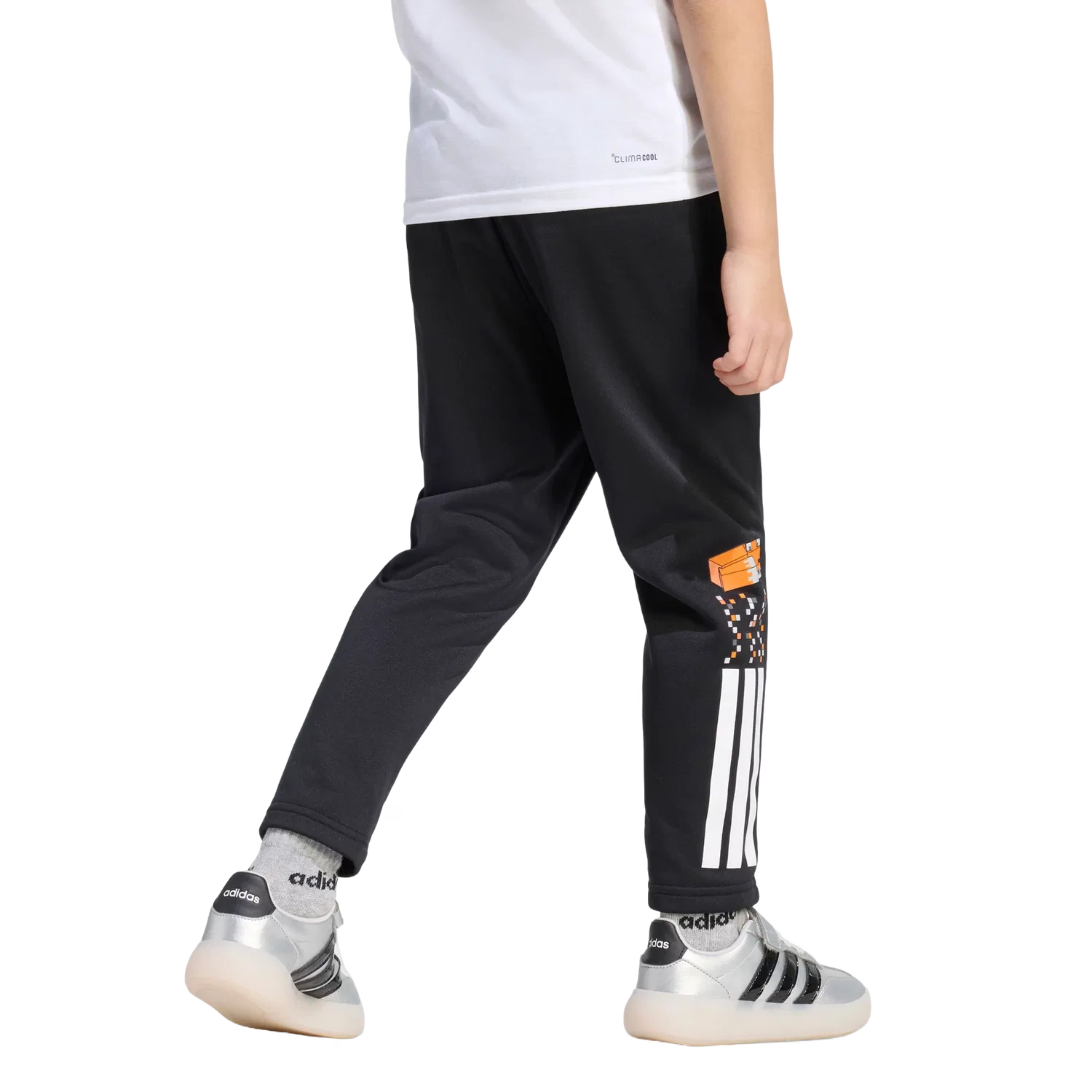 Детские спортивные штаны с тремя полосками Adidas, черный — фото 3