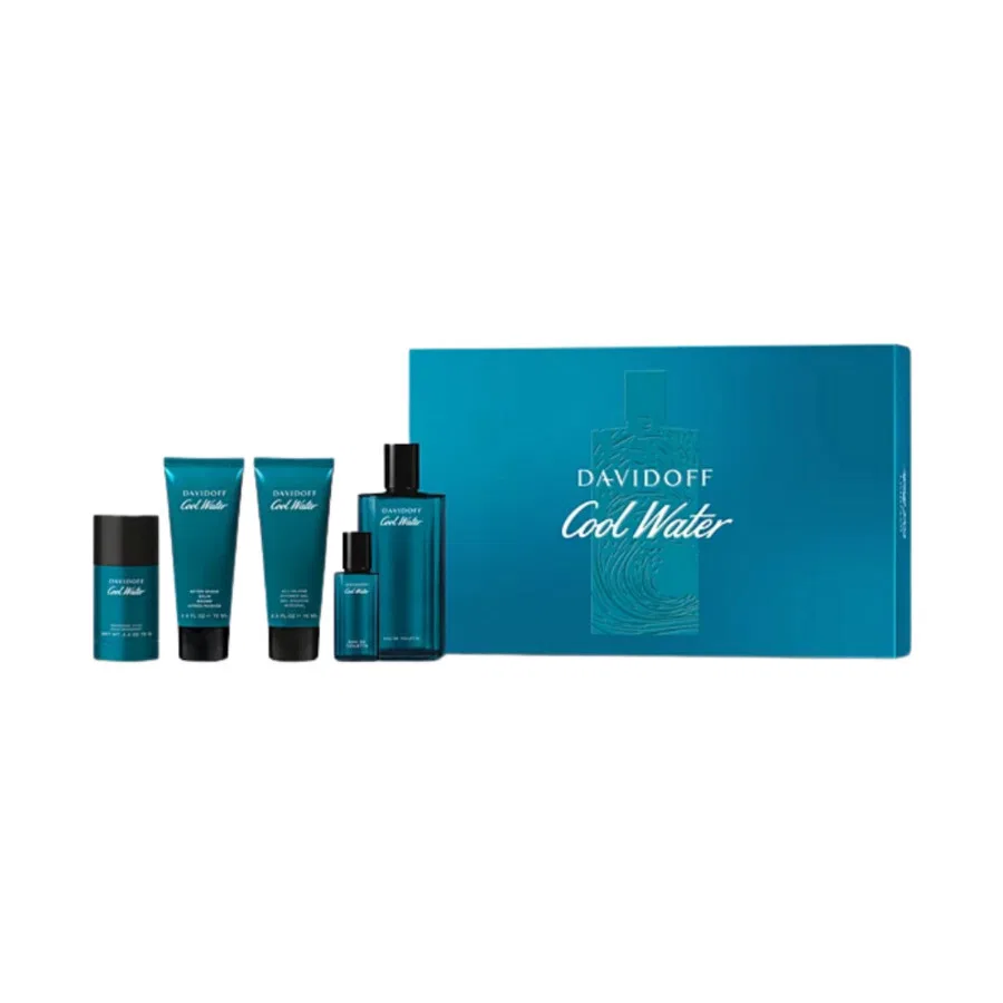Набор для мужчин Davidoff Cool Water, 125 мл + 75 мл + 75 мл + 75 мл + 15 мл