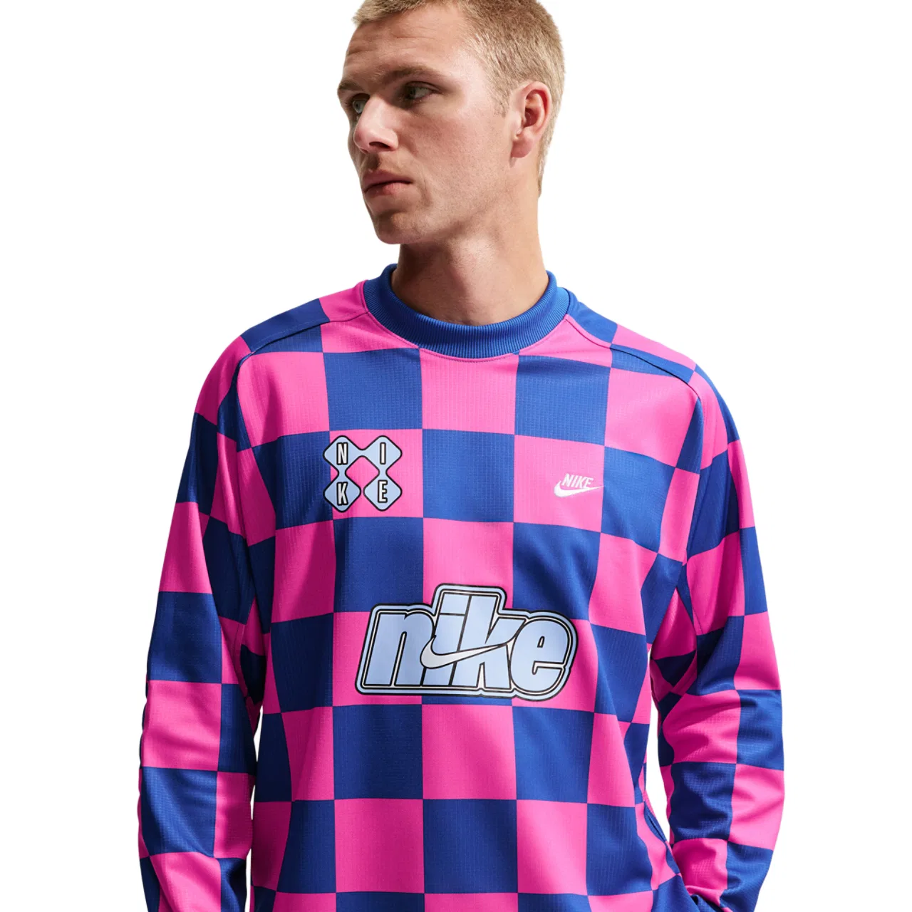 Мужская джерси Nike Club Goalie Top Away, цвет Game Royal/Hydrogen Blue/Pinksicle