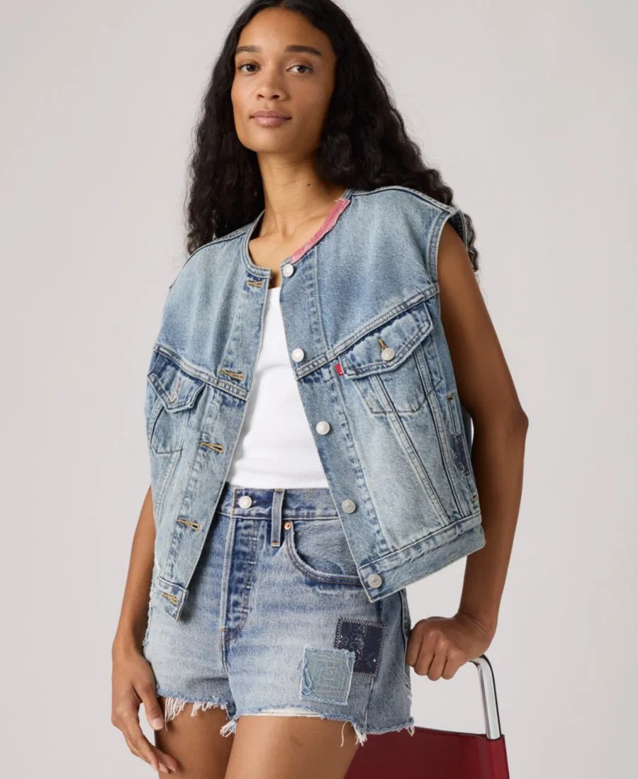 Женская джинсовая куртка-тракер Relaxed-Fit Levi's, Melodys Muse Vest — фото 2