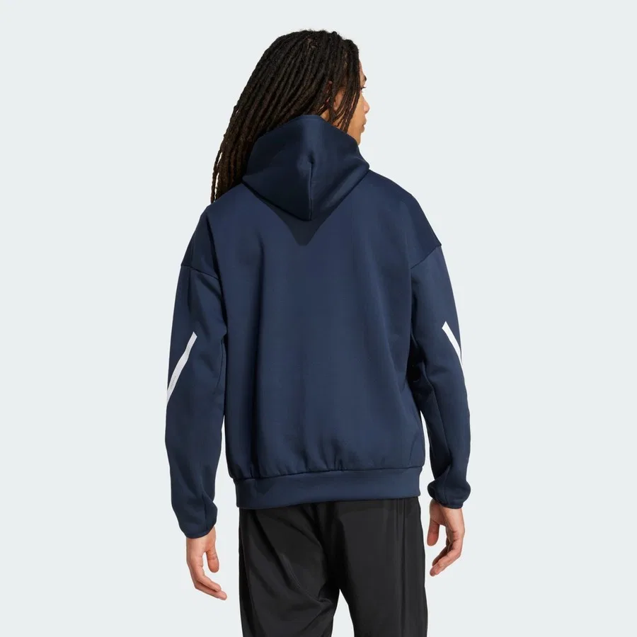 Мужской свитшот с капюшоном Loose Fit Z.N.E. HD adidas, Синий — фото 2
