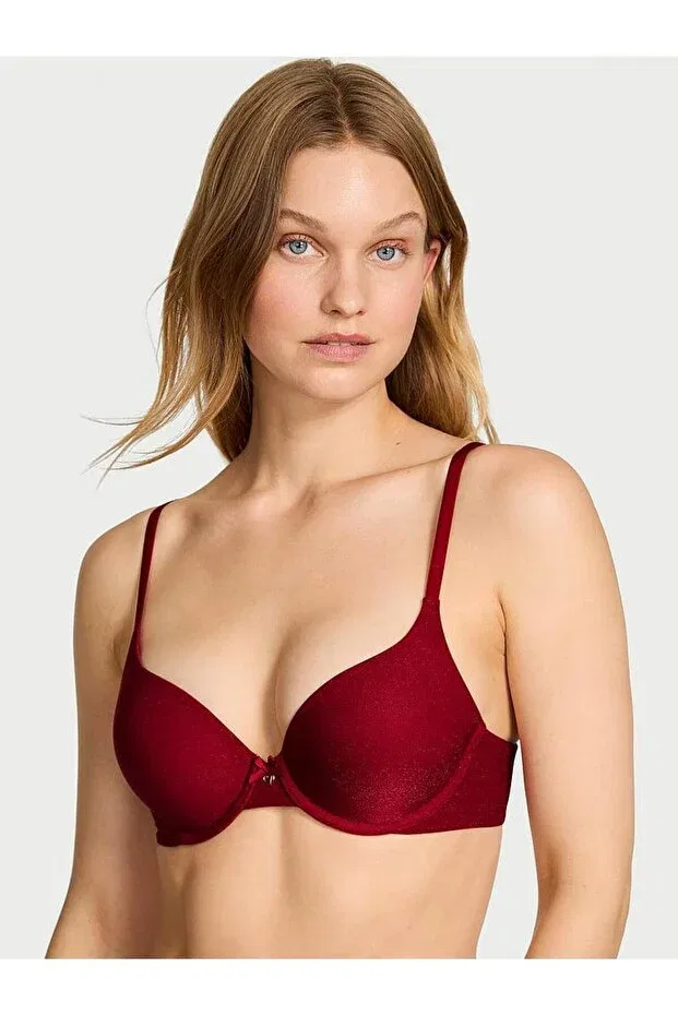 Женский бюстгальтер с бретельками-спагетти Push-Up Victoria'S Secret, Bright Red