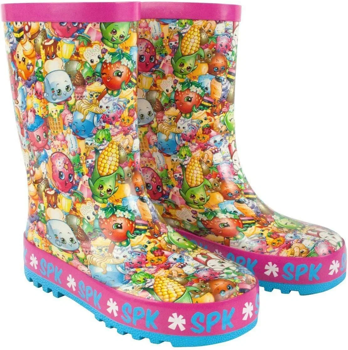 Детские резиновые сапоги для девочек с принтом Shopkins, Pink