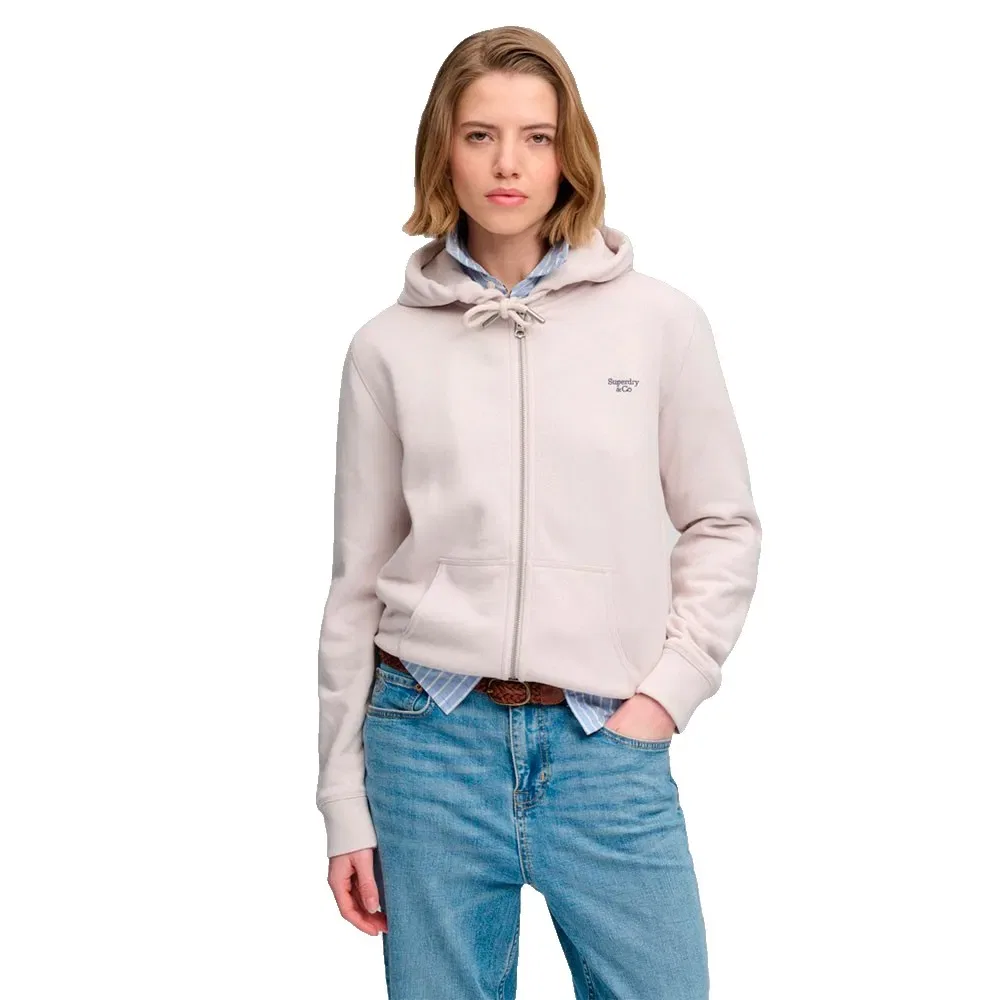 Женский свитшот с капюшоном Signature Embroidered Superdry, Grey