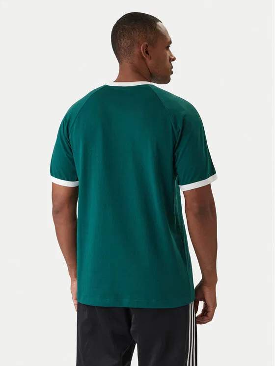 Футболка regular fit 3-Stripes Adidas, зеленый — фото 3