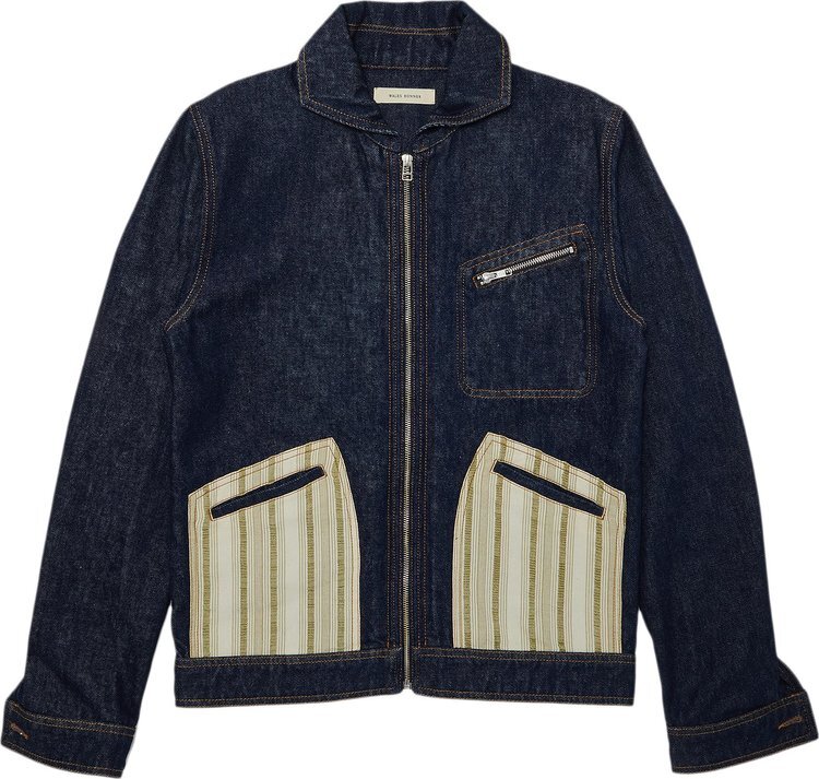 

Куртка Wales Bonner Miles Denim Jacket 'Blue/Multicolor', синий