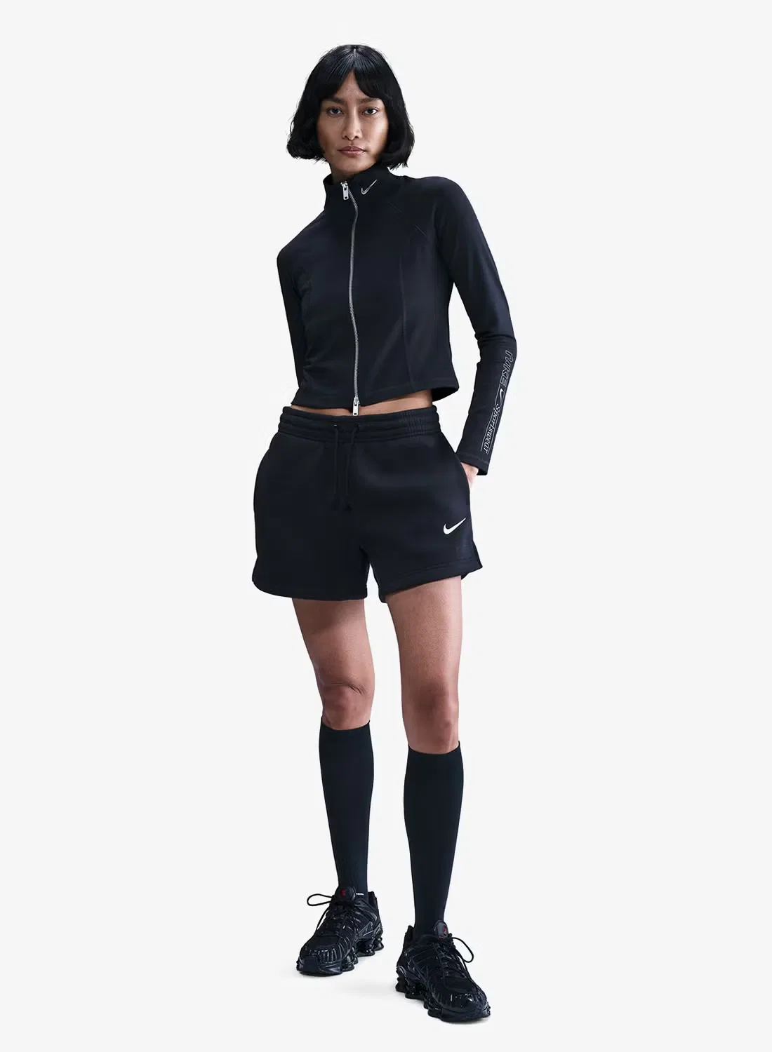 Шорты из флиса с средней посадкой Phoenix Nike, черный