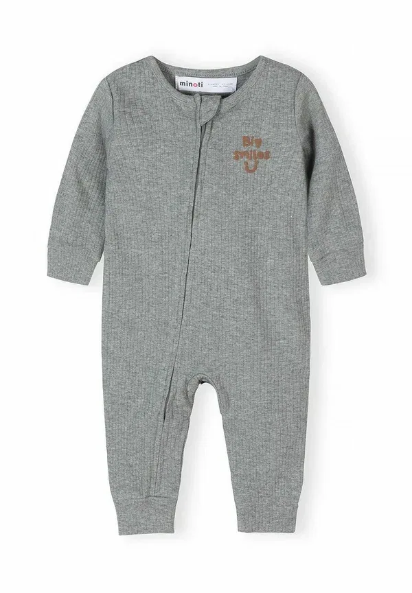 Комплект из 3 боди с длинным рукавом на кнопках, Sleep Suit, Minoti, Mottled Grey Beige, серый/бежевый — фото 3