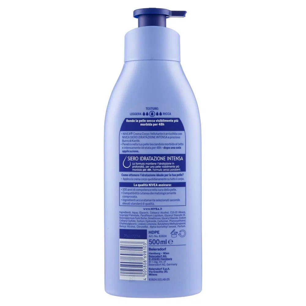 Крем для тела Nivea Velvety Irresistibly Soft для сухой кожи 500мл, Shea Butter — фото 4