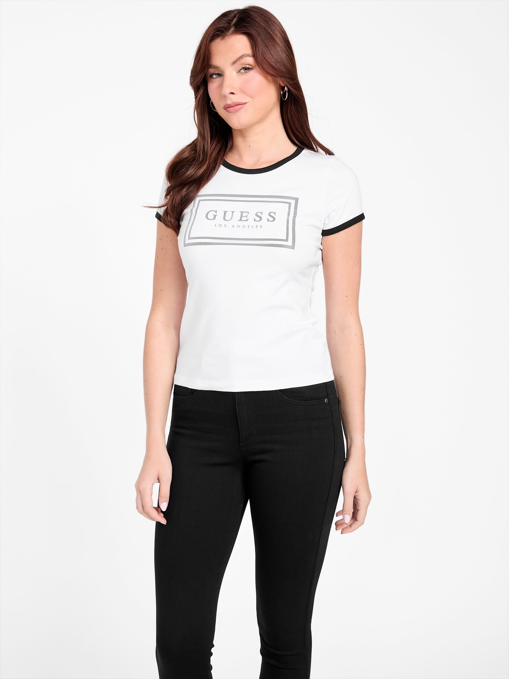 

Футболка Beau Ringer Guess Factory, цвет pure white