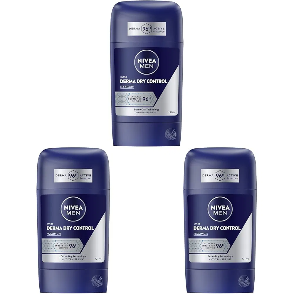 Дезодорант-антиперспирант NIVEA MEN Derma Dry Control, 50 мл, набор 3 шт